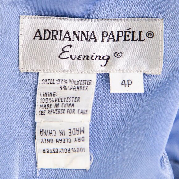 Adrianna Papell Y2K Sleaveless Beaded Gray Evening Dress, size 4 - Picture 8 of 8